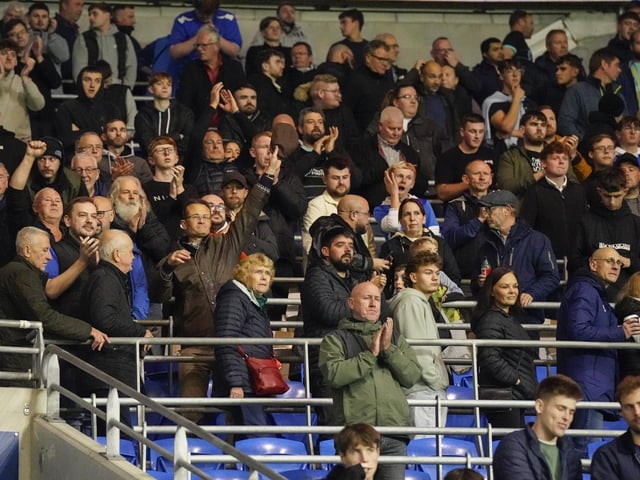 Pompey fans stayed right to the end, despite their side's poor showing in Wales.