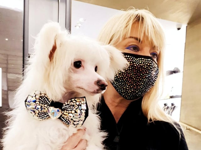Fabio also has a custom-made Swarovski crystal bowtie worth £600