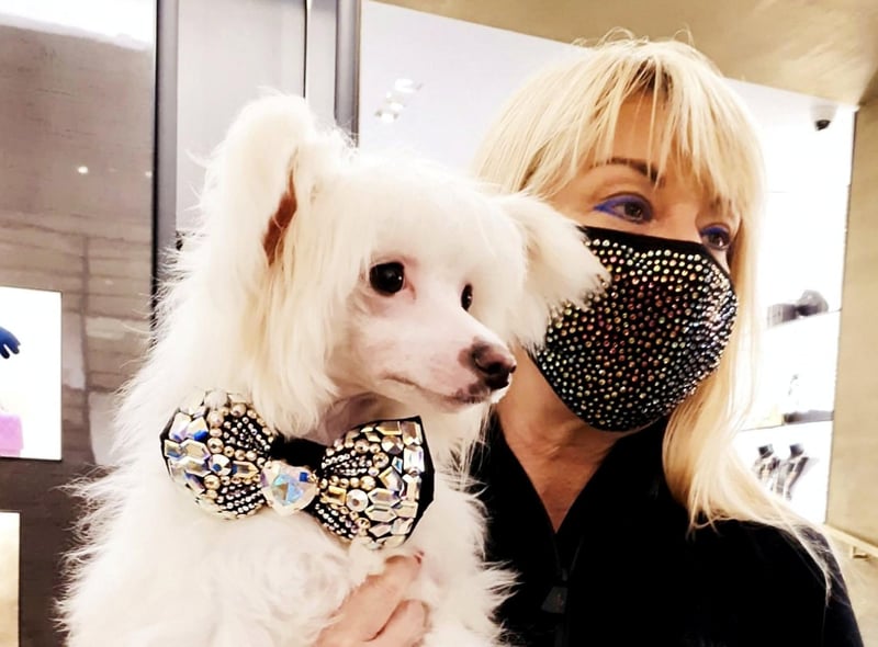 Fabio also has a custom-made Swarovski crystal bowtie worth £600