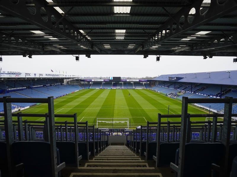 The spectacular view from the top of the Fratton End.