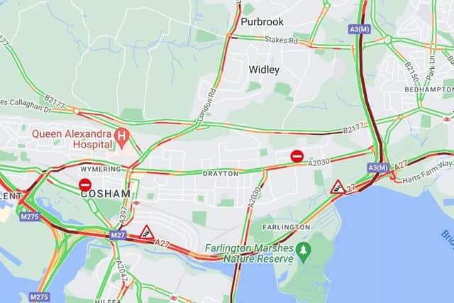 Traffic delays. Pic: AA