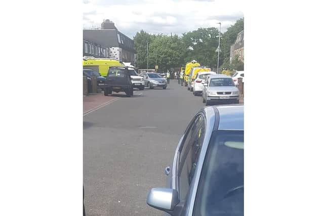 Emergency services in Steerforth Close, Buckland, on June 13 2020.