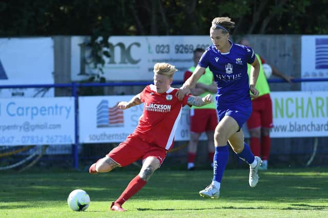 Baffins Milton Rovers defeated Horndean 3-0 in the FA Cup in August. Picture: Neil Marshall