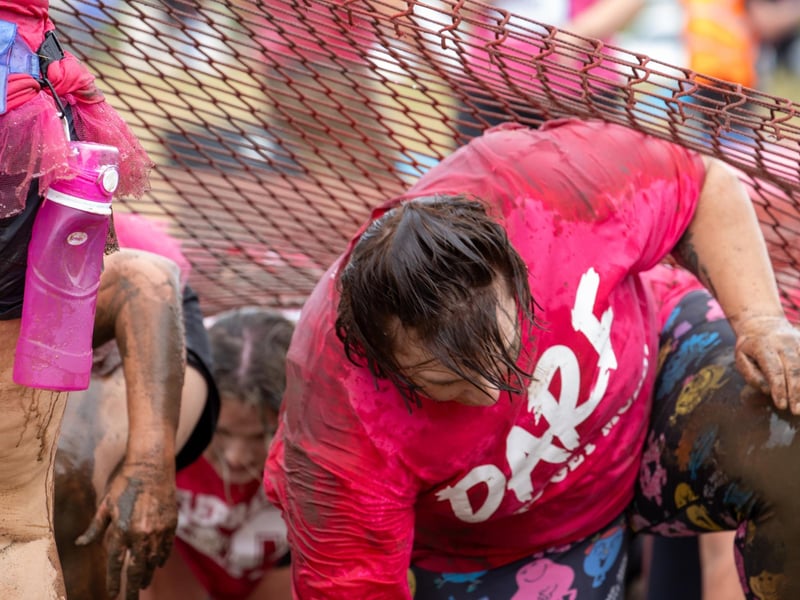 Race for Life Pretty Muddy took place on Saturday morning on Southsea Common as children and adults took on the obstacle course race.
Pictured - Action from the Pretty Muddy race on Southsea Common.
Photos by Alex Shute