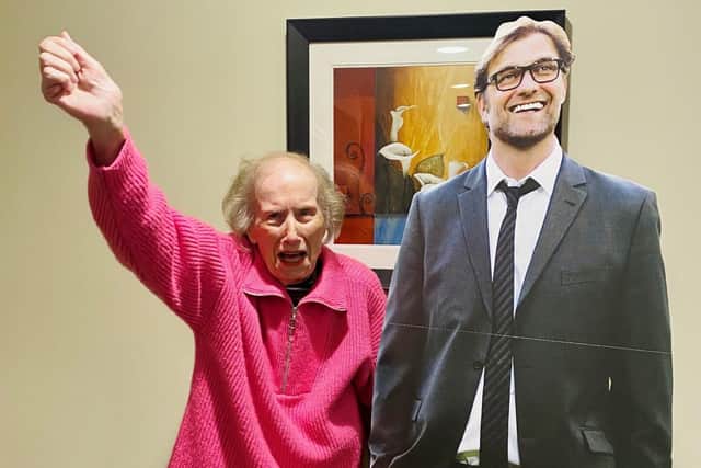 Ilse Pospischil was welcomed to luxury care home, Wellington Vale in Waterlooville by Jurgen Klopp.