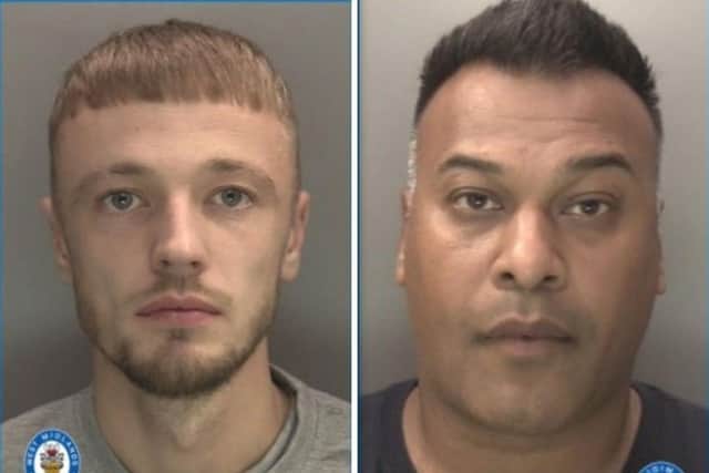 L: James Jenkins, 25, of Lichfield Street, Tamworth. R: Humayan Sadiq, aged 43, of Manchester. Picture: West Midlands Police.