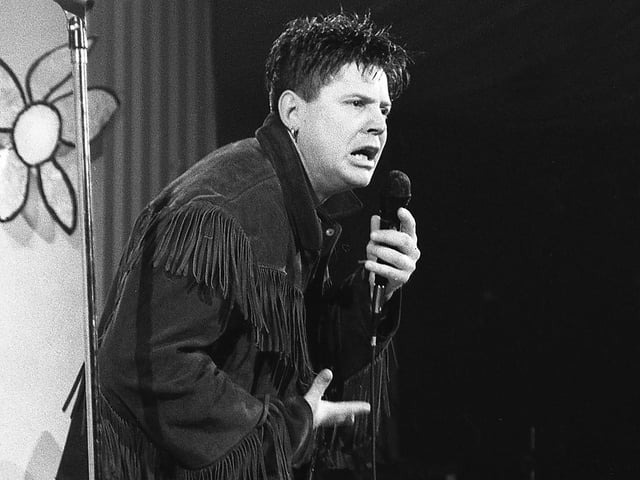 Neighbours actor Mark Little at The Wedgewood Rooms, Southsea in the 90s