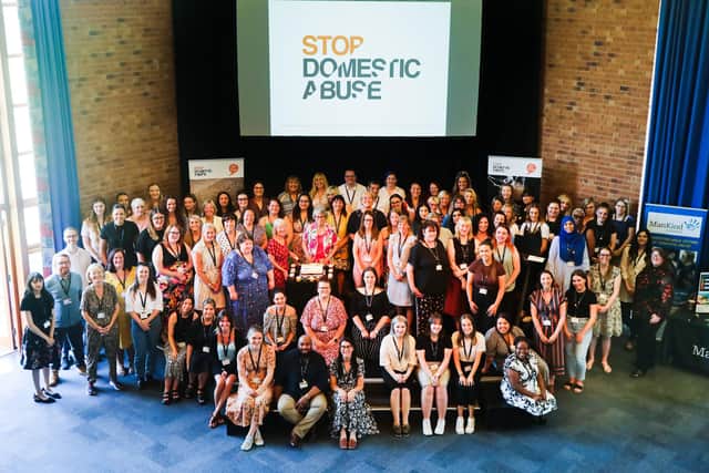 Staff at Stop Domestic Abuse.
