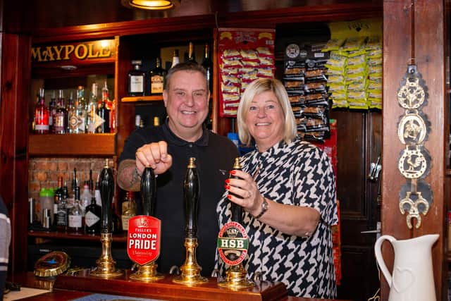 Jim Fear and his wife Julia Fear at The Maypole, Hayling island, on January 20, 2023. Picture: Habibur Rahman