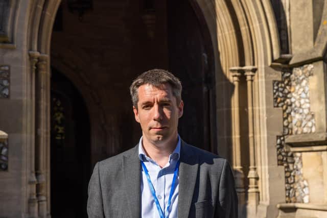 Matt Dixon, project manager of The Organ Project, which has restored the organ at St Mary's Church. Picture: Mike Cooter (160722)