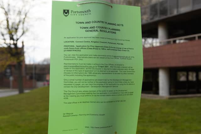 The planning notice
Picture: Keith Woodland (120420-12)