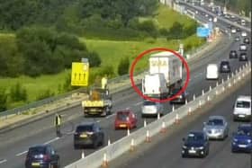 A crash near junction 10 of the M27. Pic Highways England