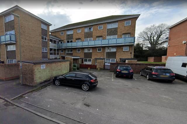 Police raided a flat at Medina House in Redlands Lane, Fareham. Picture: Google Street View.