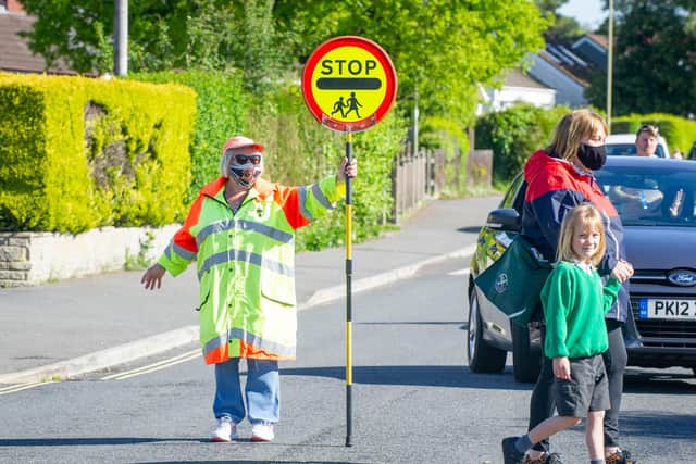 Mavis Bailey has worked as a road crossing patrol lady for 40 years and is now retiring. Picture: Habibur Rahman