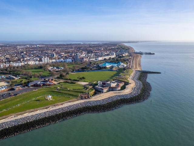 Southsea sea defences receiving their finishing touches adjacent to Southsea Castle.
Pictured - Southsea Sea Defences
Photos by Alex Shute
