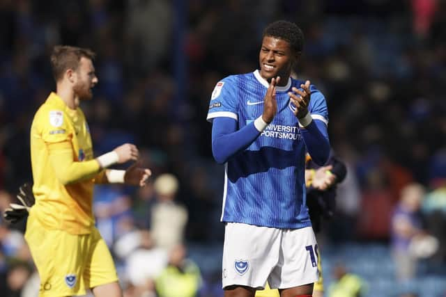 Saturday's goal-scoring hero Kusini Yengi is being eased into Pompey playing duty, according to John Mousinho. Picture: Jason Brown/ProSportsImages