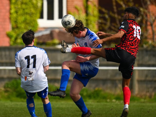 Locks Heath (red) v Clanfield. Picture by Richard Murray
