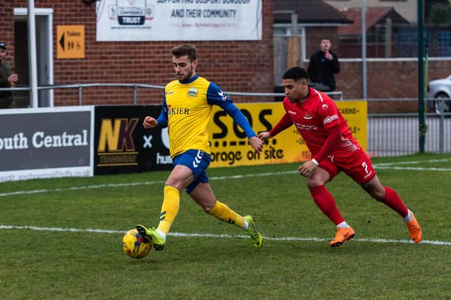 Pat Suraci, left, in action for Gosport Borough. Picture: Vernon Nash