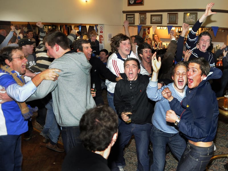 The Shepherd's Crook on Goldsmith Avenue during Pompey's 2-2 draw with AC Milan in 2008.