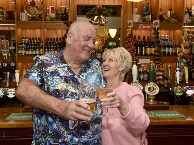 Landlords of The Northcote in Francis Avenue, Southsea, Barry Kewell (75) and wife Lynn (68) have been in the local pub trade 40 years and are thought to be the longest serving landlords in the city and maybe Hampshire.Picture: Sarah Standing (121224-7756)