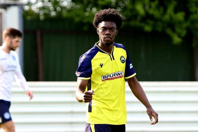 Gosport Borough midfielder Billie Busari was the victim of an unprovoked attack near Gunwharf Quays last Friday. Picture: Tom Phillips