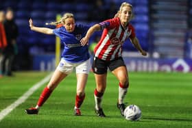 Action from Pompey Women's league meeting with Southampton FC at Fratton Park in December Picture: Stuart Martin (220421-7042)