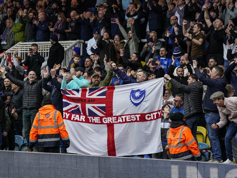 4,019 Pompey fans enjoyed the Blues' 1-0 win at Peterborough