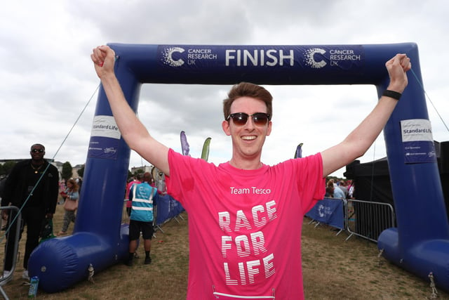Cancer Research UK Race for Life on Southsea Common. Toby Palmer first to finish the 5K.

Picture Stuart Martin (220421-7042)