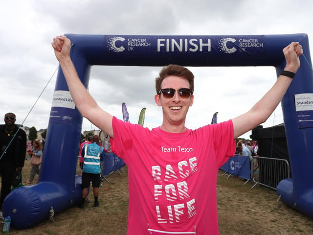 Cancer Research UK Race for Life on Southsea Common. Toby Palmer first to finish the 5K.Picture Stuart Martin (220421-7042)