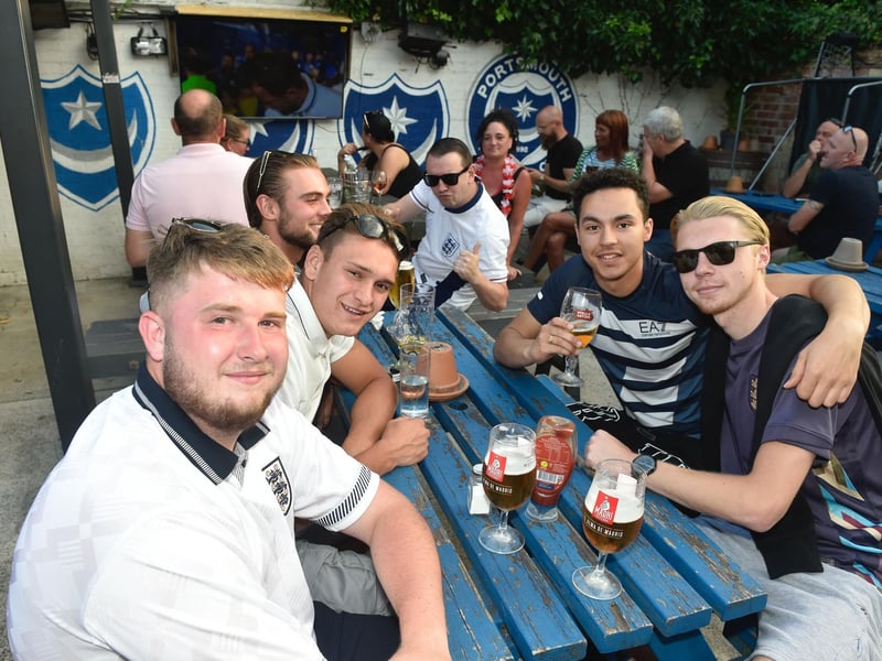 Fans at the The Shepherd's Crook Pub and Kitchen in Milton ahead of the match