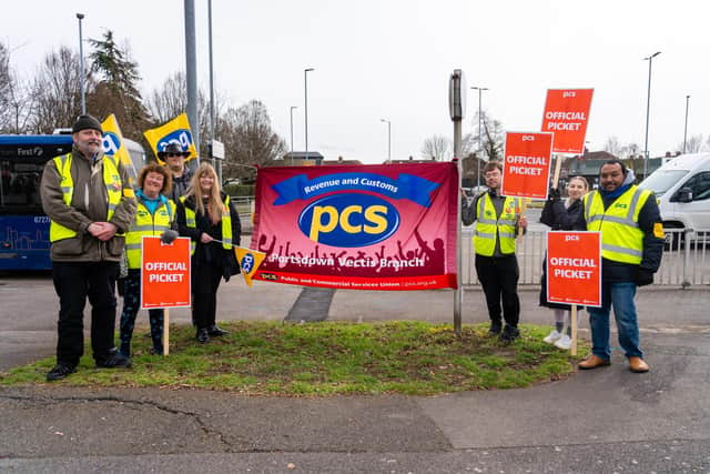 PCS union members went on strike in March in Portsmouth - now Passport Office employees in the union are set to walk out next month