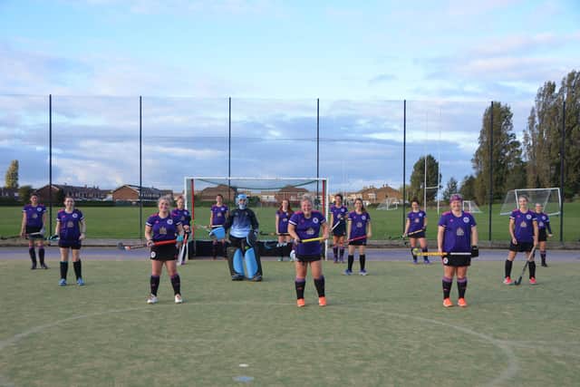 Portsmouth 2nds line up after their first win of the new Hampshire Women's League season.