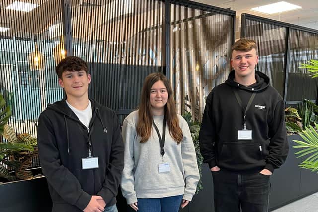 The second cohort of Fareham College T Level students to do their placement with Specsavers