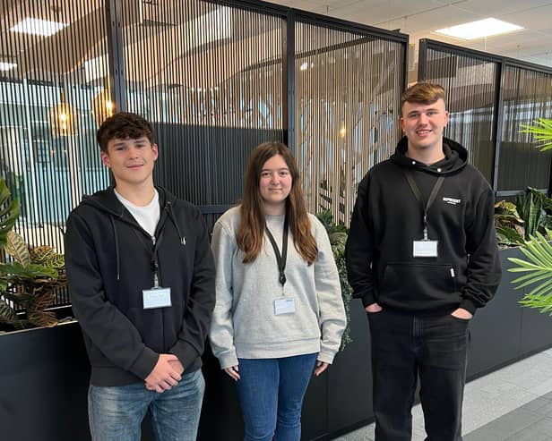 The second cohort of Fareham College T Level students to do their placement with Specsavers