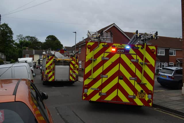 Firefighters couldn't drive into Fifth Street, Fratton, Portsmouth, on August 2 for a house fire call due to parked vehicles blocking access. Picture: Stuart Vaizey