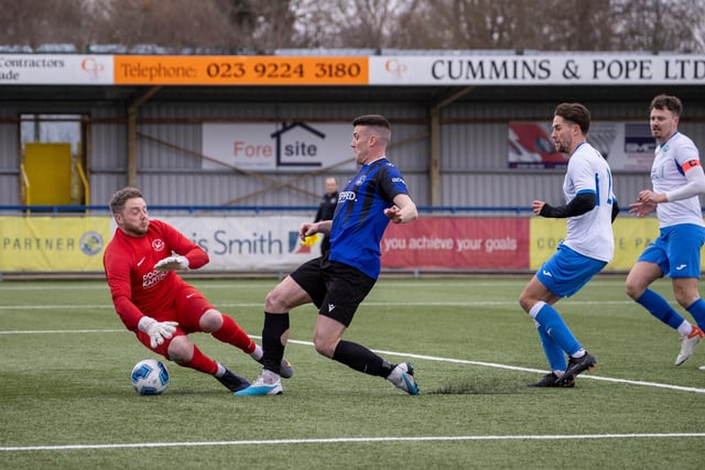 Clanfield on the attack against Andover New Street Swifts. Picture by Alex Shute