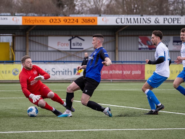 Clanfield on the attack against Andover New Street Swifts. Picture by Alex Shute