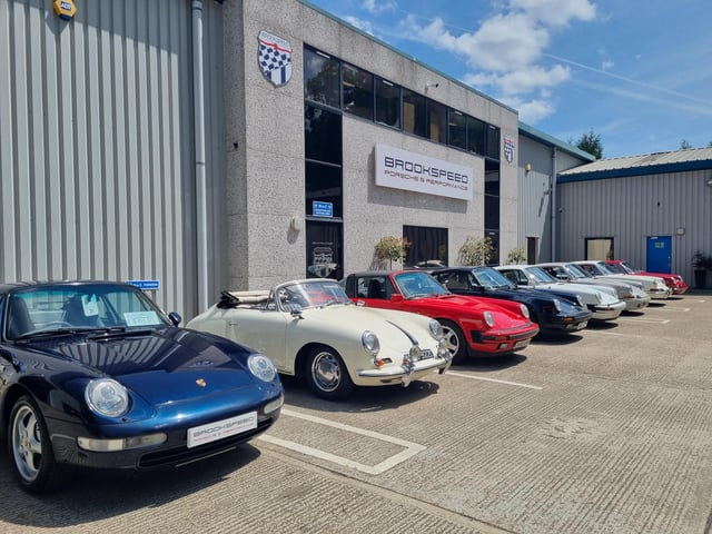 Brookspeed Porsche Through the Ages display at Simply Porsche on 1st June