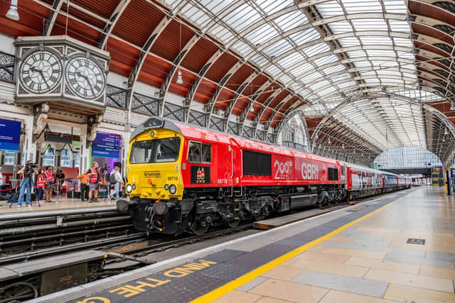 The touring exhibition train Inspiration at Paddington Credit