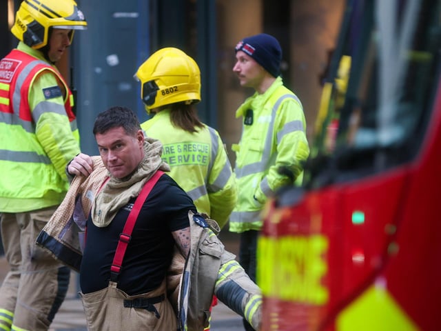 Hampshire Fire & Rescue at the aftermath of a fire at Costa Coffee, Isambard Brunel Road, Portsmouth
Picture: Chris Moorhouse (291025-32)