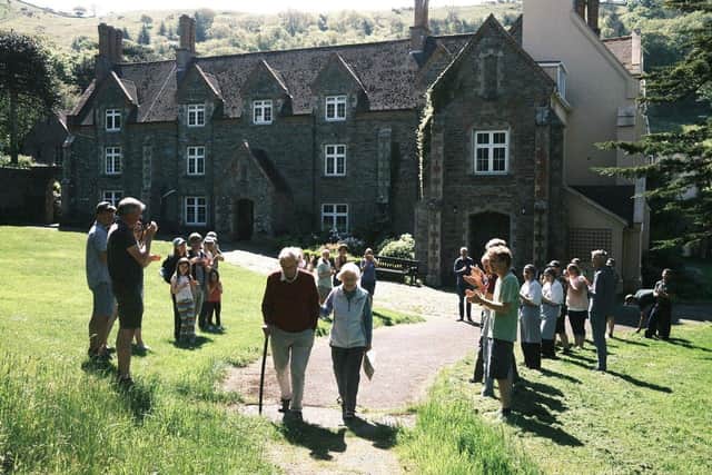 John and Brenda Harwood as they embark on one of the fundraising walks. Picture: Jonny Simpson