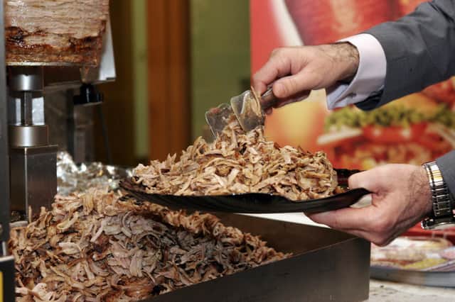Kebab meat. Picture: CAROLINE PANKERT/AFP via Getty Images