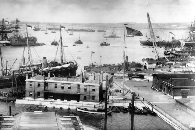 A Victorian dockyard scene