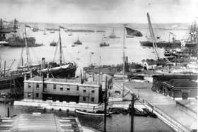 A Victorian dockyard scene
