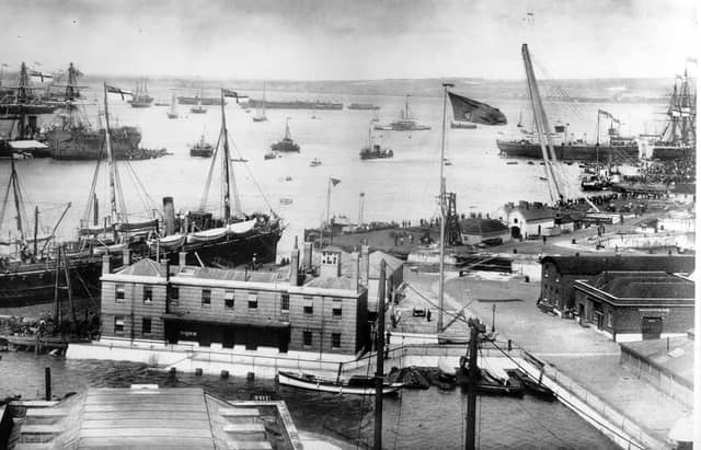 A Victorian dockyard scene