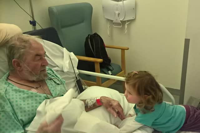 Vincent Flint with his granddaughter Ariana Bradshaw. Picture: Dawn Bradshaw