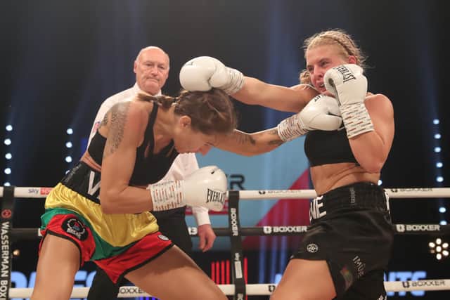Ebonie Jones in her professional debut last October