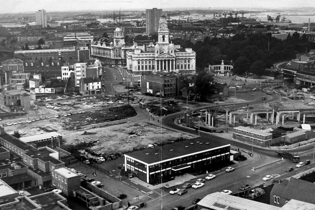 Portsmouth Guildhall and Guildhall Square undated