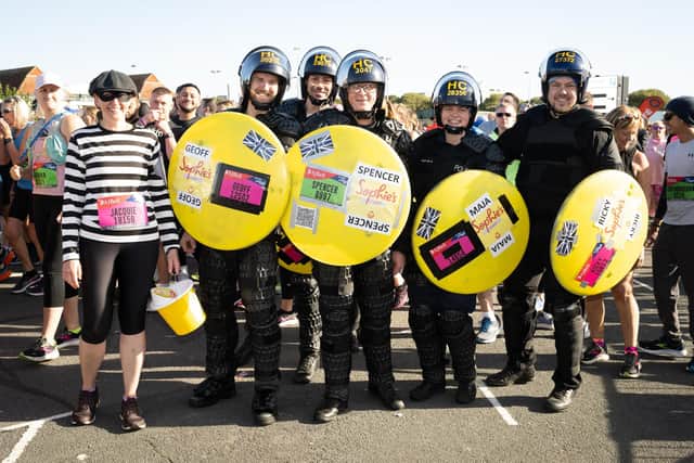 Pictured is: The Hampshire police fundraising team.
Picture: Keith Woodland