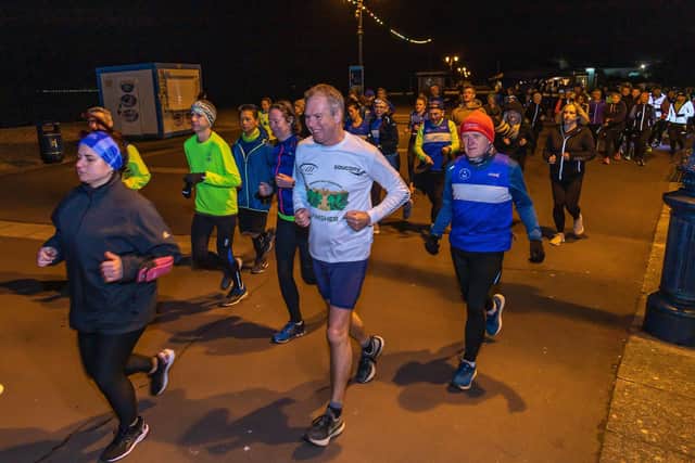 The start of the Portsmouth Joggers run in memory of Ashling. Picture: Mike Cooter (210122)